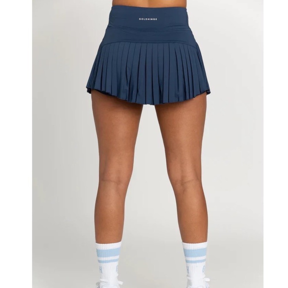 Goldhinge Pleated Tennis Skort Teal Blue Athletic Mini Skirt Size Medium bb